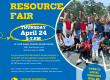 Flyer for the 2nd Annual ESE Resource Fair on April 24th, 5-7 PM, at the St. Lucie Public Schools District Office. Event for parents of ESE students, featuring over 35 local vendors and resources.